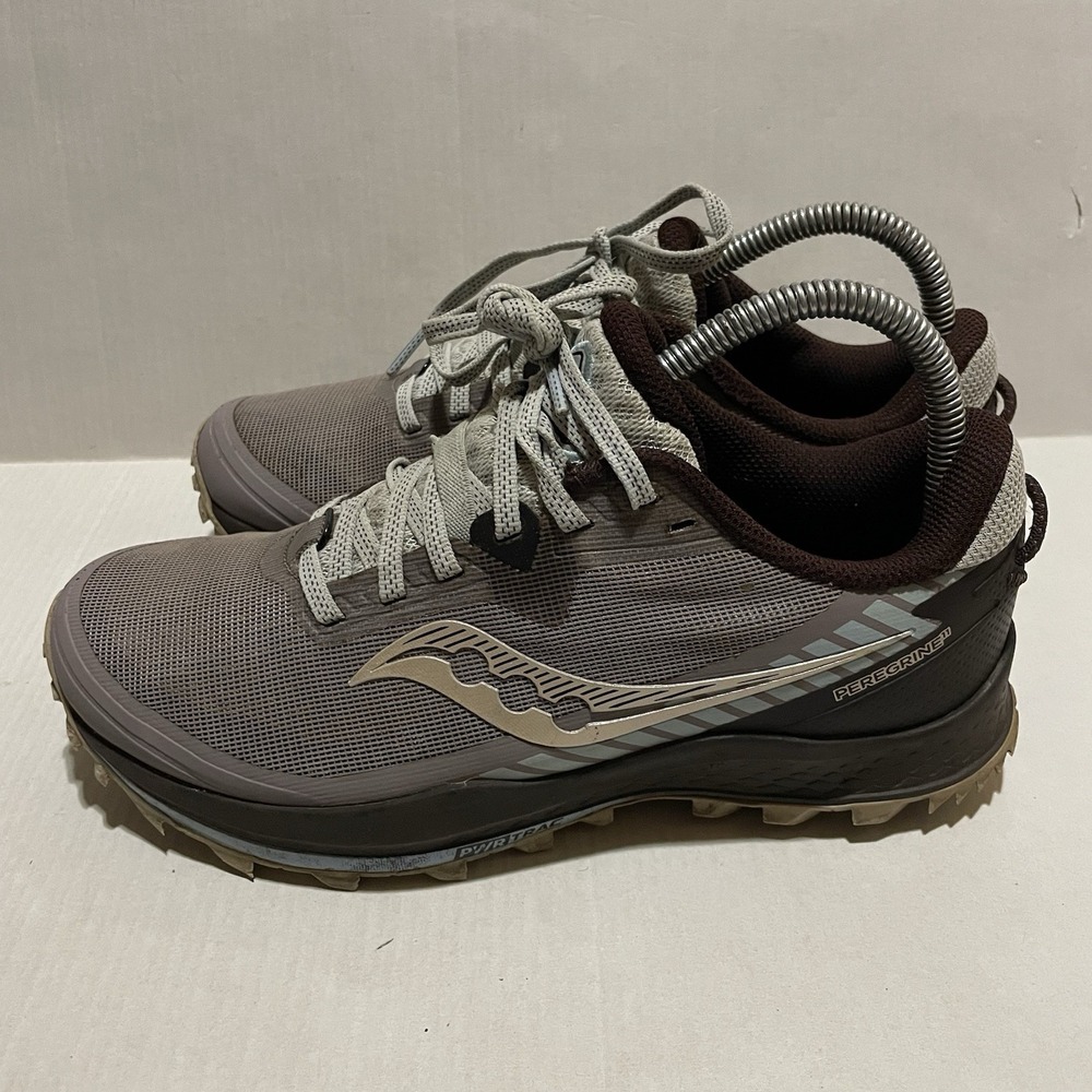 Saucony Peregrine 11 Trail Running Shoes Women's US 7.5‎ Gray Brown S10641-35